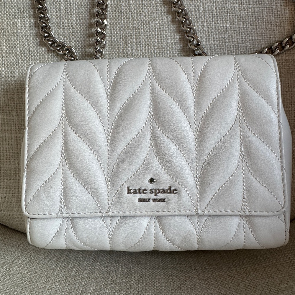Kate Spade White Quilted Convertible Shoulder Bag